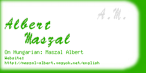 albert maszal business card